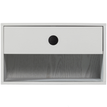 WOOOD hangend nachtkastje Nancy mist grijs hout 20 x 34 x 30 cm