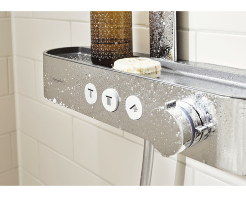 Douchekolom incl. thermostaat hansgrohe Pulsify S chroom 24240000