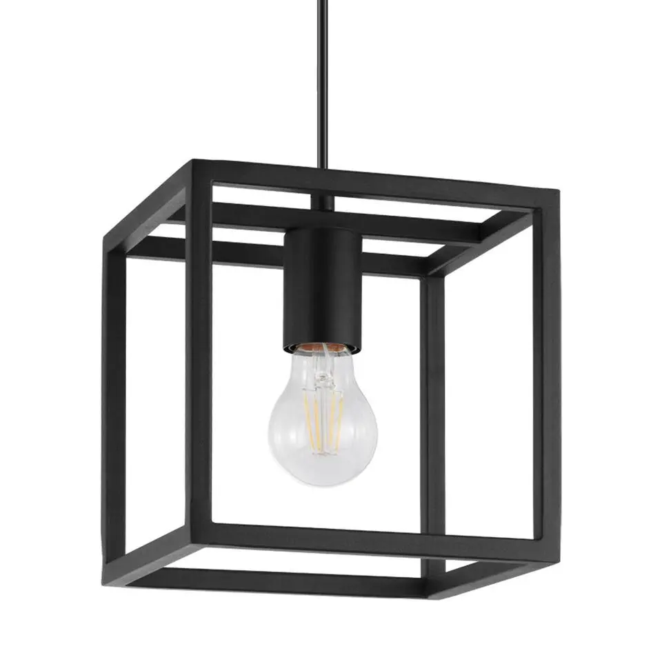 EGLO Eldrick hanglamp - E27(excl.) - 1 lichts - 20cm - Metaal - Zwart