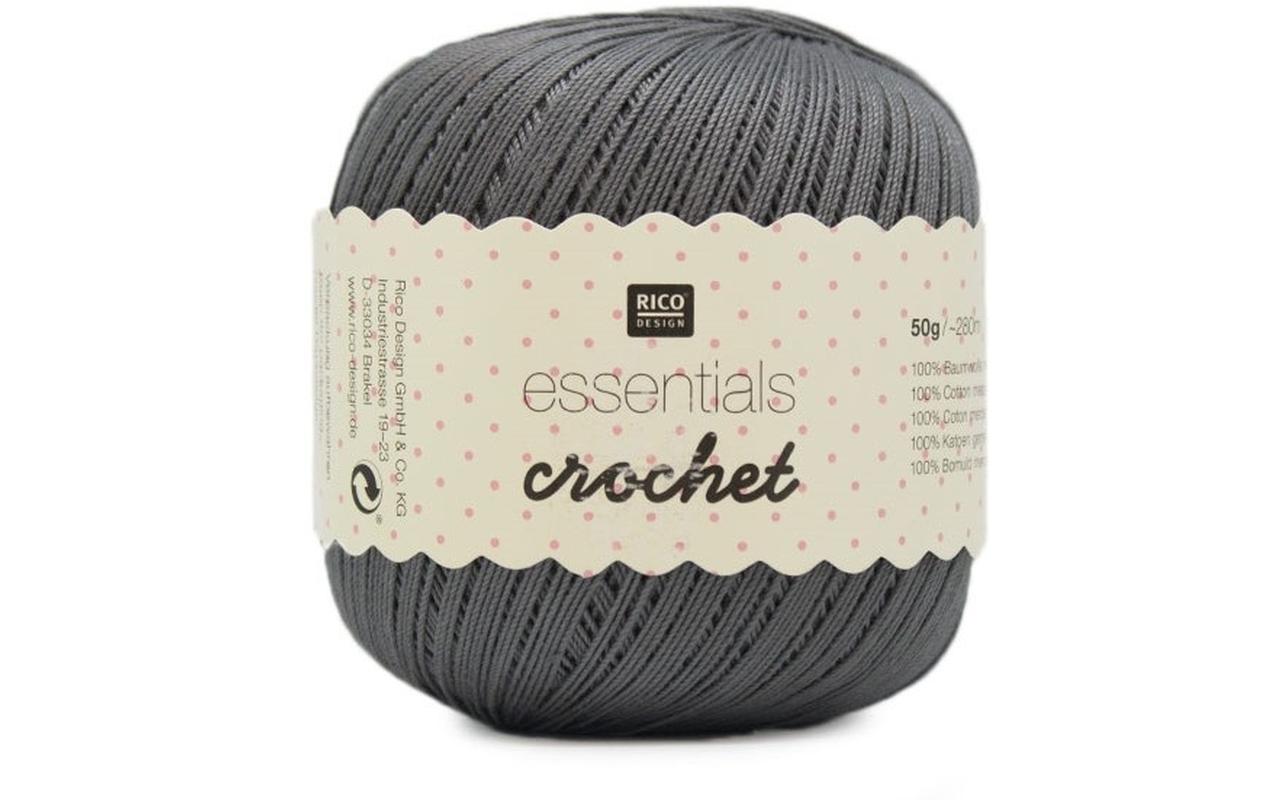 Häkel- und Strickgarn Essentials Crochet 50 g, GrauHäkelgarn für kreative Projekte