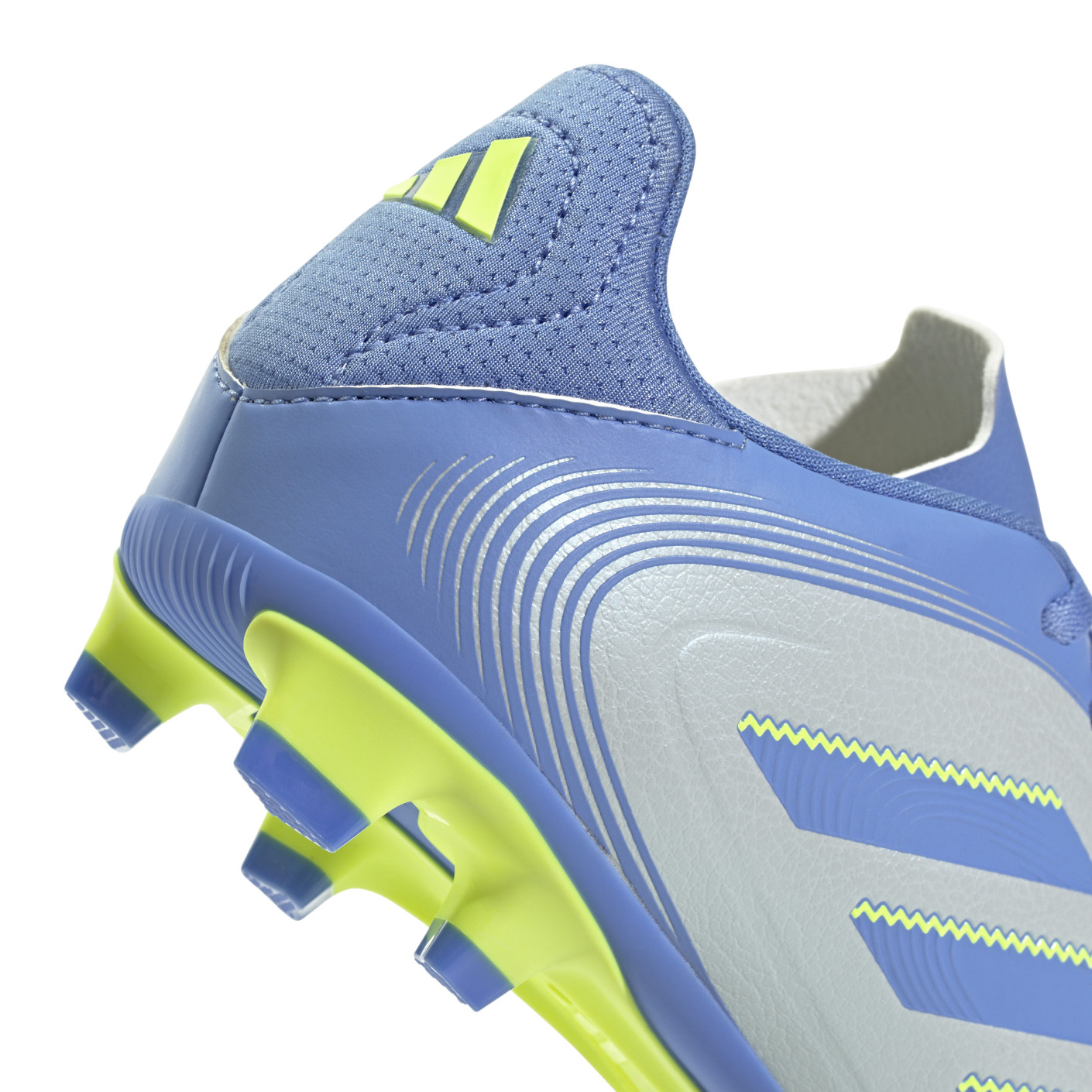 Adidas Copa Pure III Club Gras / Kunstgras Voetbalschoenen (MG) Kids Blauw Grijs Neongeel