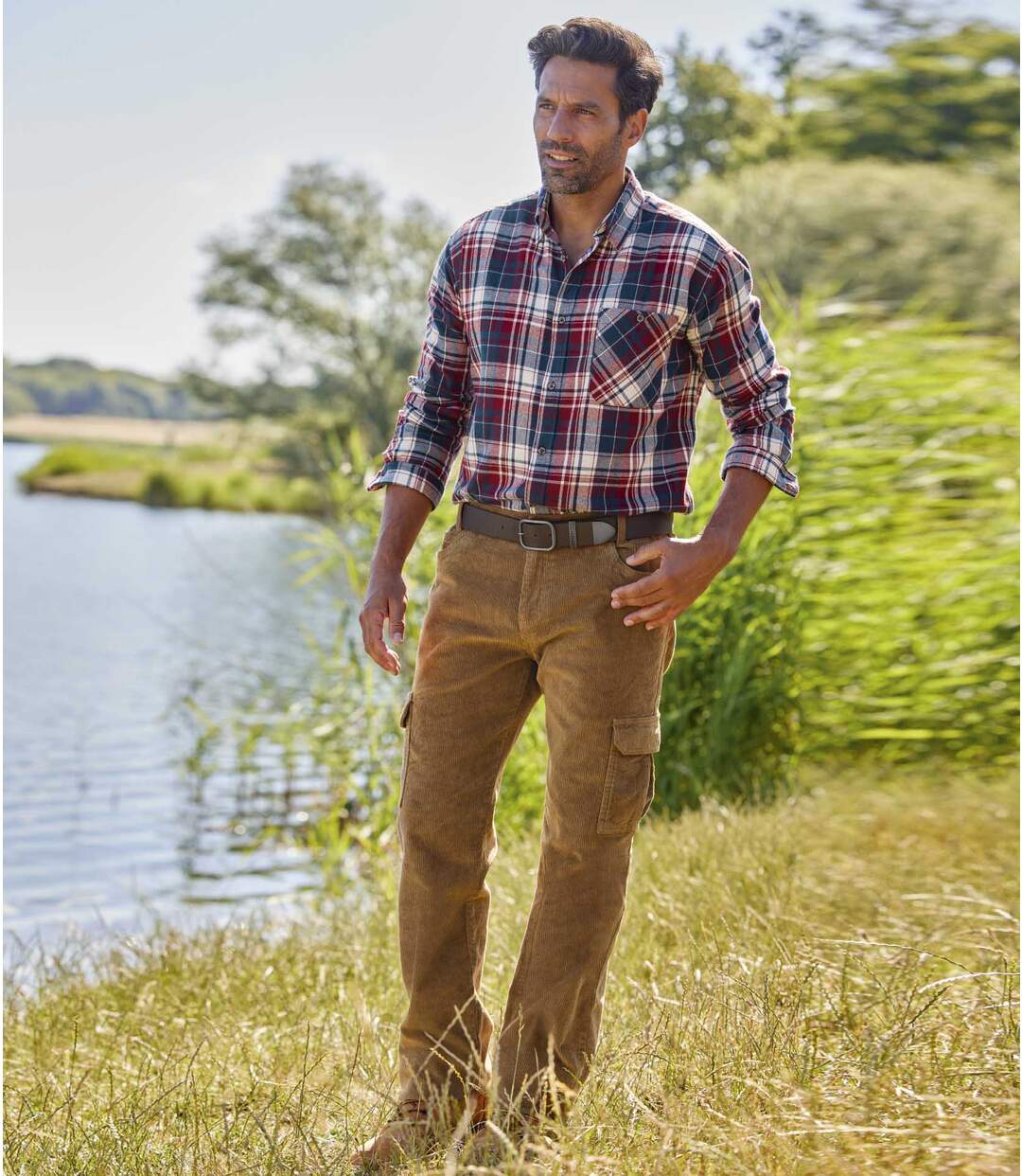 Pantalon Velours Cargo Stretch Confort
