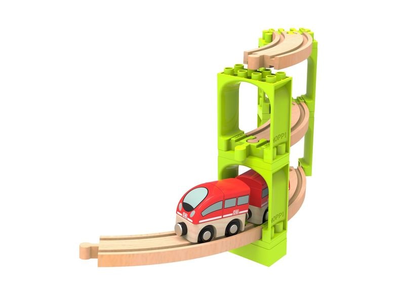 Neue Freunde Eisenbahn Noppi Baustein-Teile für Brücken und mehrstöckige Schienenverläufe