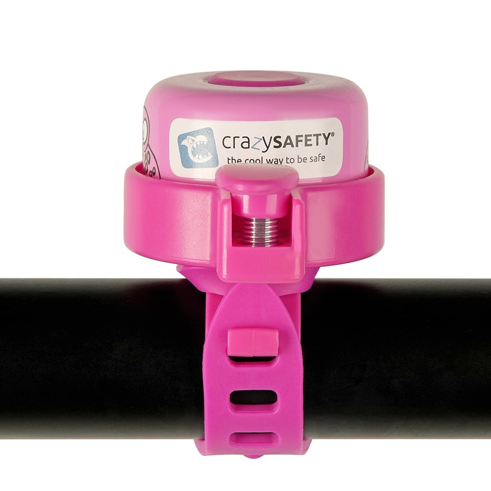 Crazy Safety - Pink Cykelklokke til Børn og Voksne - Unisize