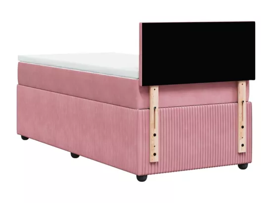 Sommier à lattes de lit avec matelas Rose 90x190 cm Velours