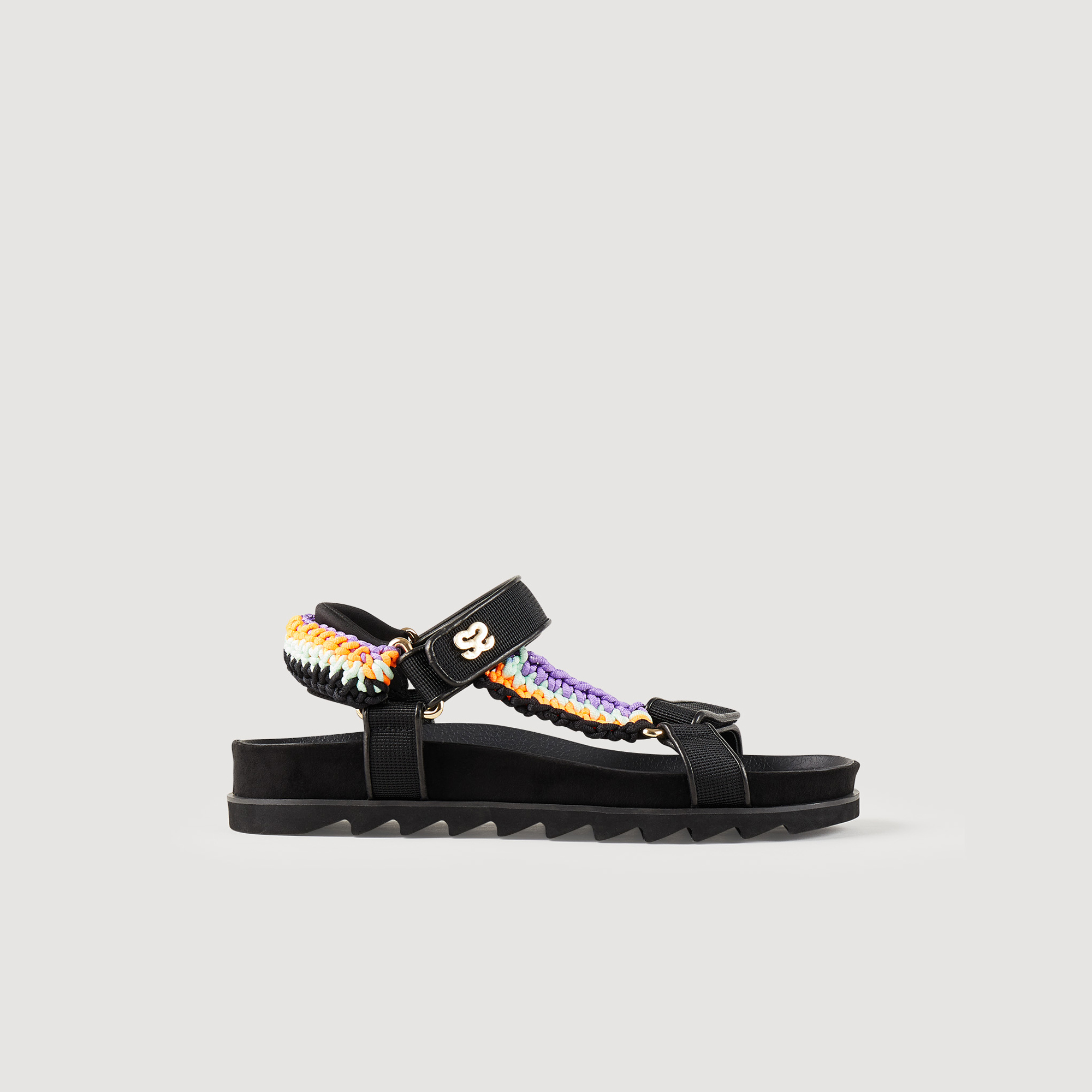 Sandales tressage colore