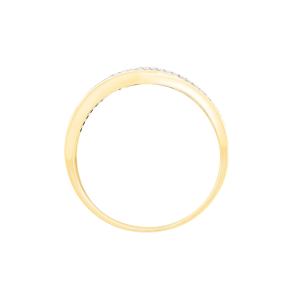 Bague Pivoine Or Jaune Diamant