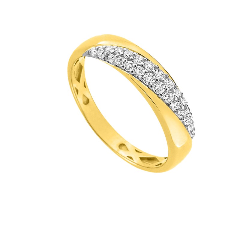 Bague Femme - Oxyde de zirconium - Or 9 Carats