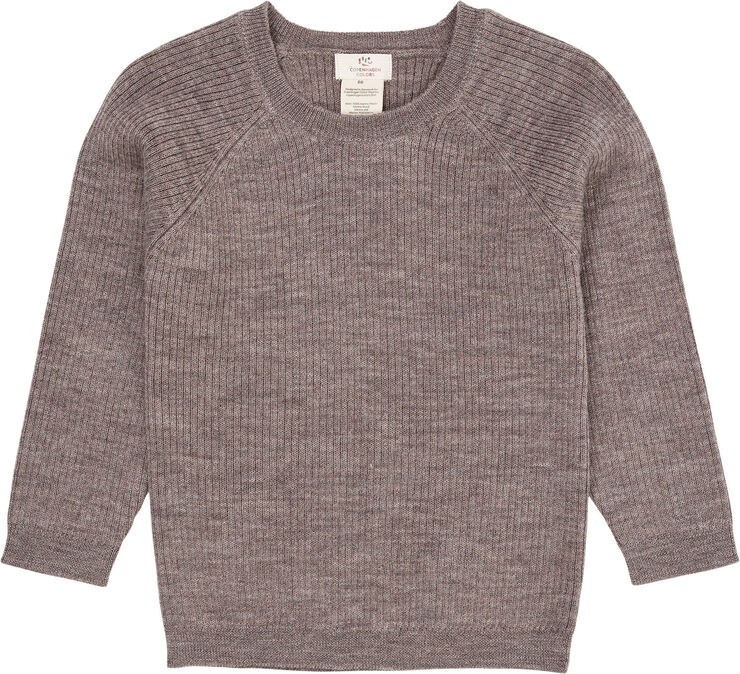 Copenhagen Colors MERINO CLASSIC RIB BLOUSE Natural melange