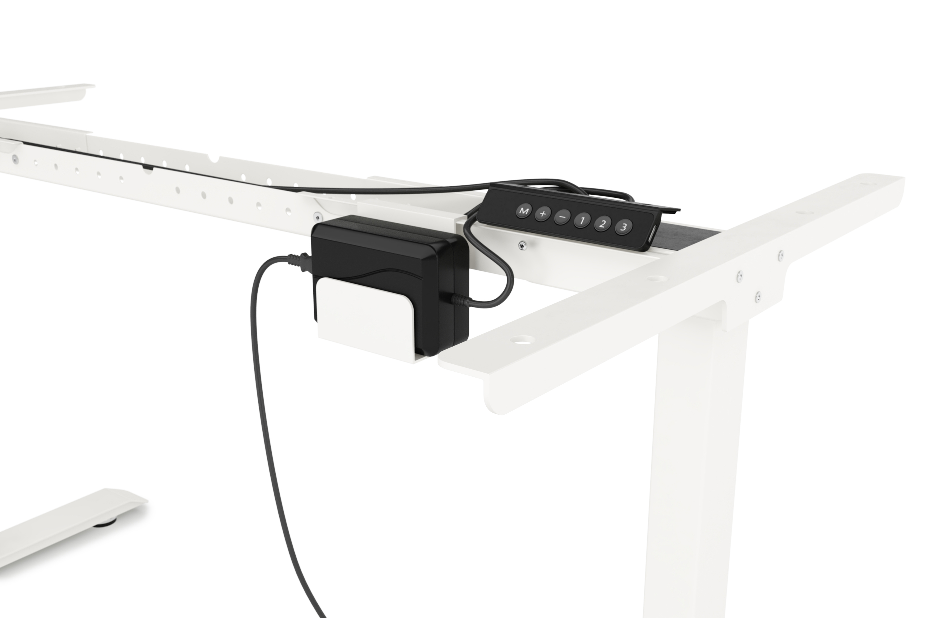 Tischgestell Stehpult elektrisch weiss 140 - 160 cm