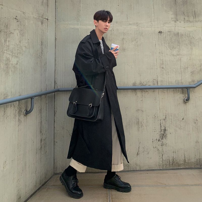 DragonRoad - Trenchcoat met dubbele rij knopen