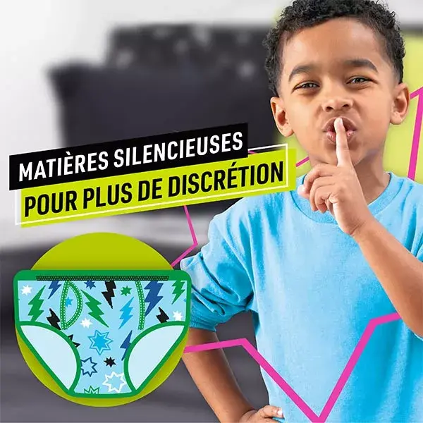 Calças de pijama Pampers Ninjamas para meninos, roupa íntima noturna absorvente, para crianças de 4 a 7 anos e com peso entre 17 e 30 kg, pacote com 10 unidades.