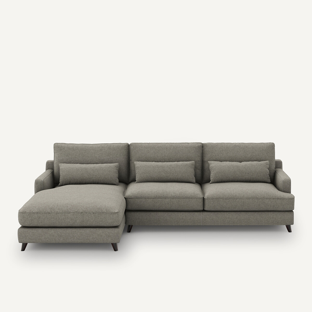 AM.PM<br>Sofá de canto em viscose/linho texturizado, Alwine