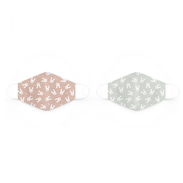 Suavinex Máscara Reutilizável de Criança Hygge Rosa/Verde 6-10 Anos 2 Unidades