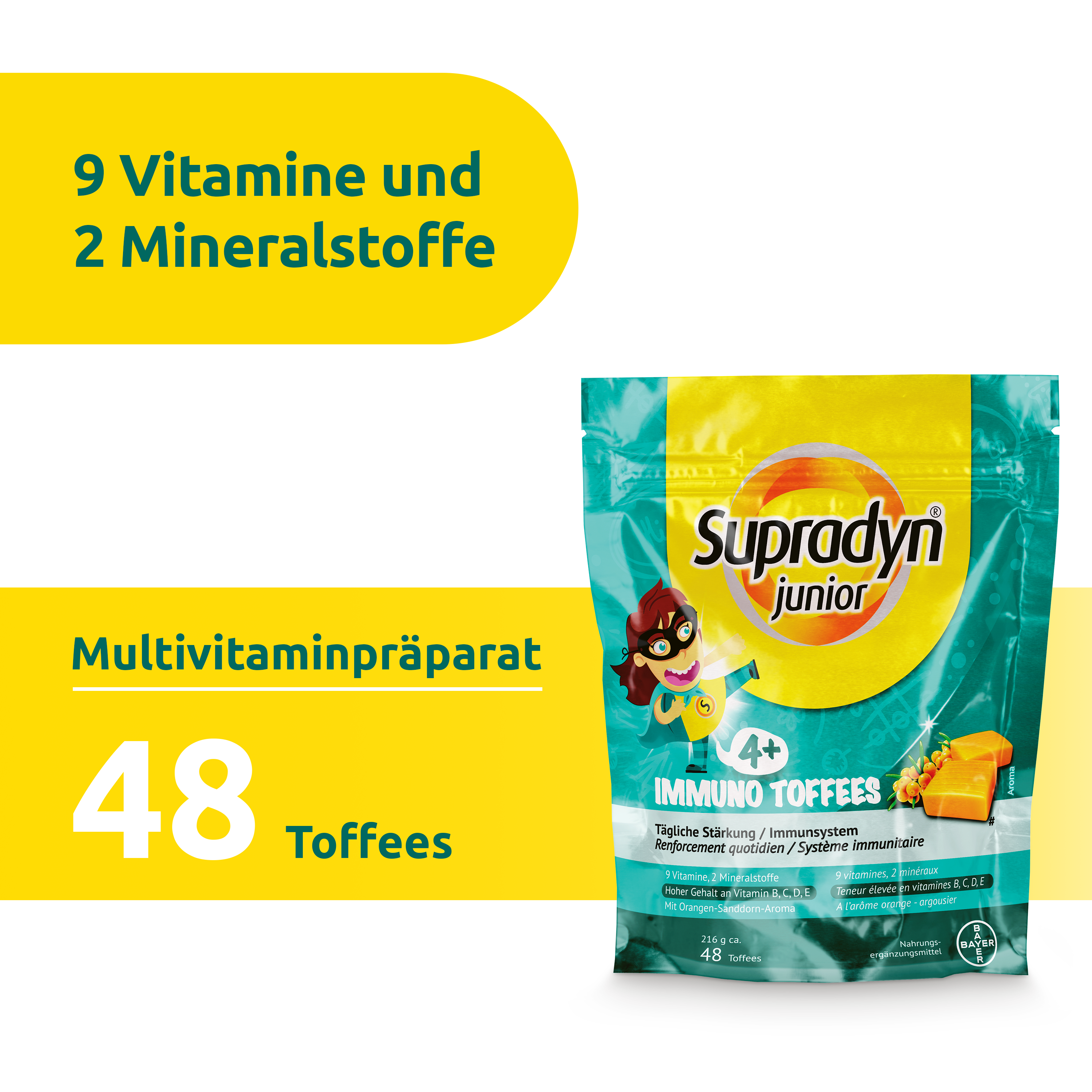 SUPRADYN junior immuno Toffees Btl 48 Stk