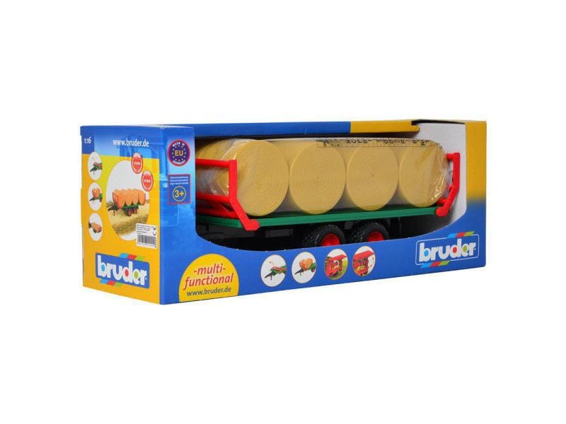 Bruder Spielwaren Landwirtschaftsfahrzeug Ballentransportan Spielwaren-Anhänger mit 8 Rundballen