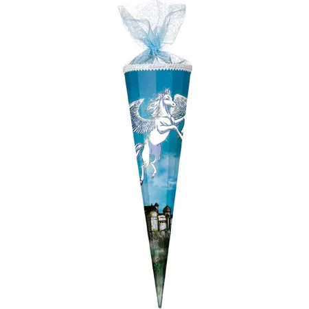 Nestler Schultüte Pegasus mit Glitzerdruck, 12eckig, 85cm