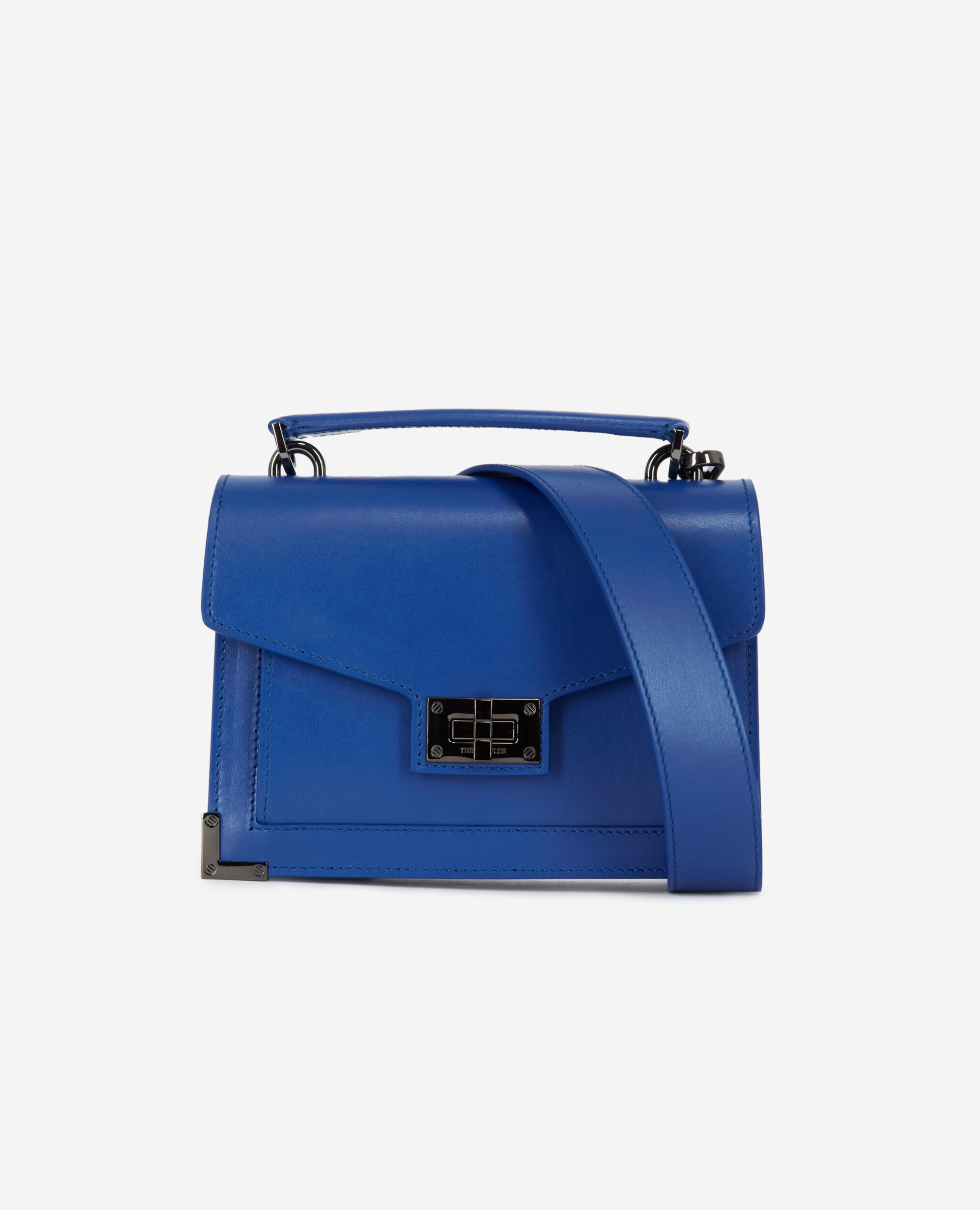 Sac Emily small en cuir bleu