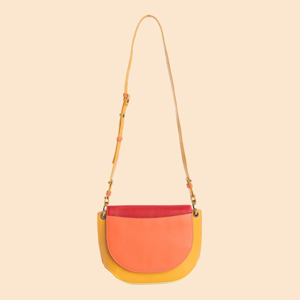 Myra Bag Color Point Half Moon Messenger Bag