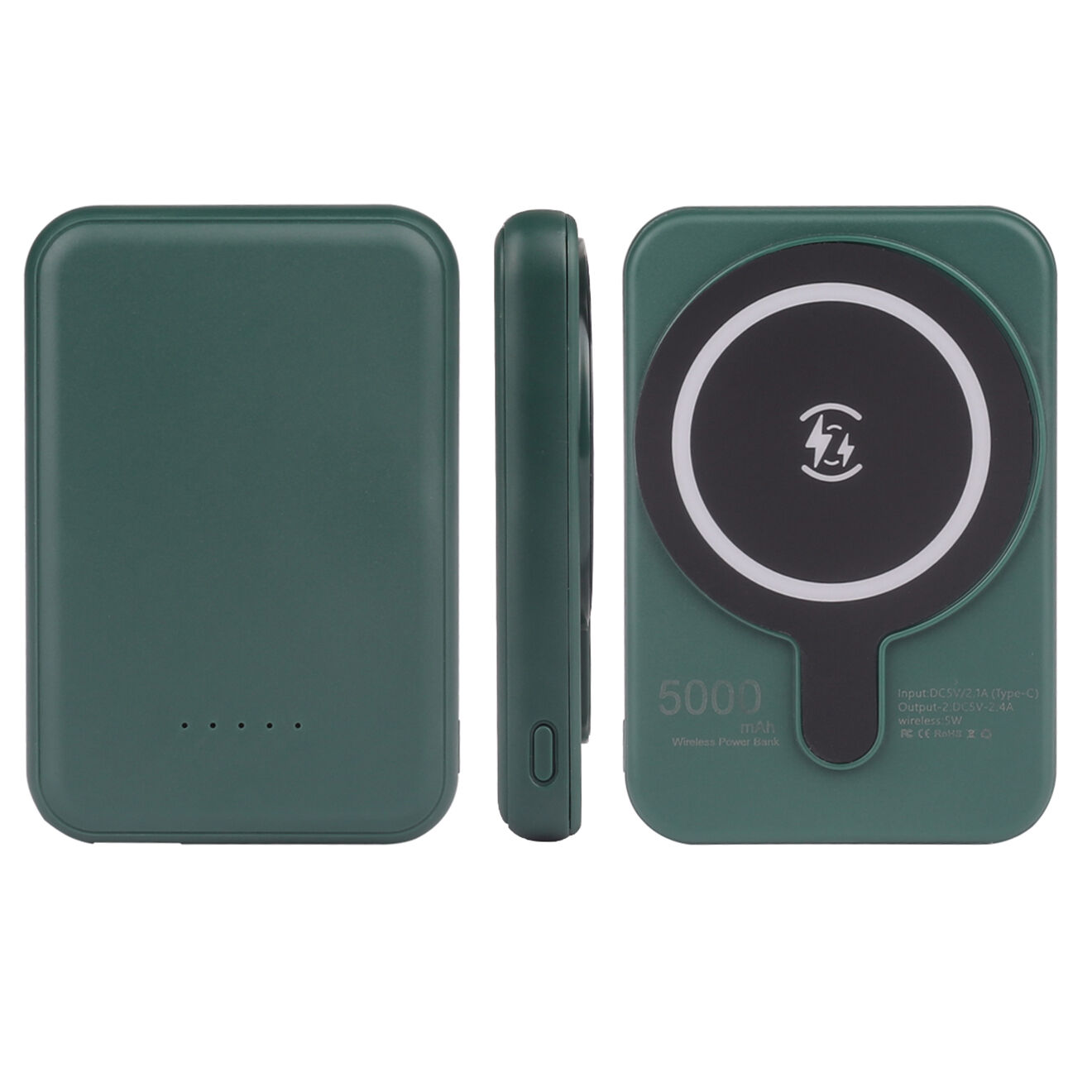 Onamaste Batterie externe 5000 mah magsafe verte