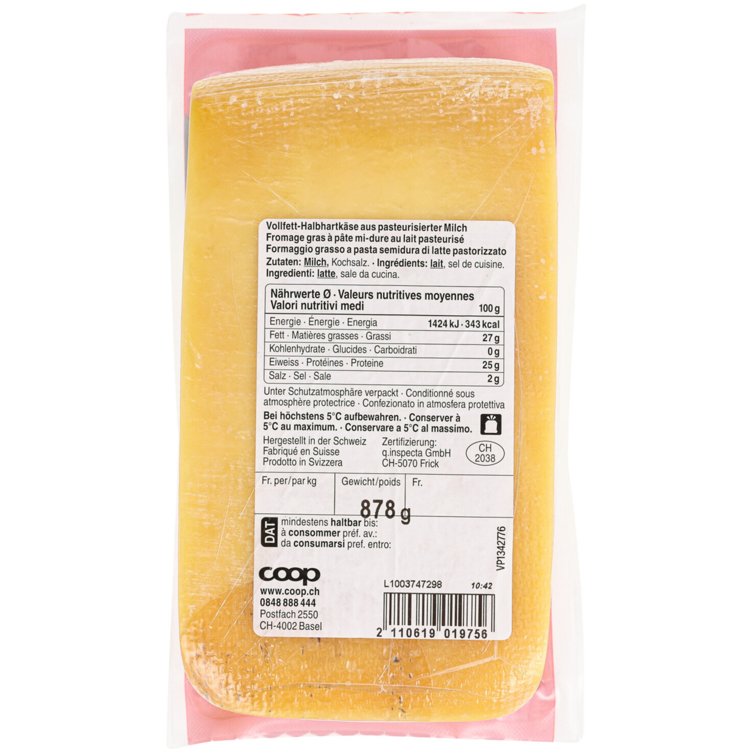Raclettekäse Block ca. 800g