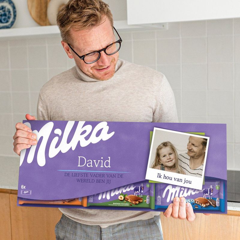 Mega Milka - Chocolade Reep - 6 Stuks - Gepersonaliseerd