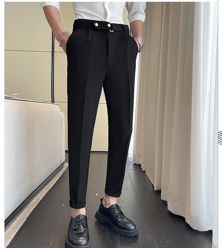 Andrei - Hoge taille taps toelopende pantalon