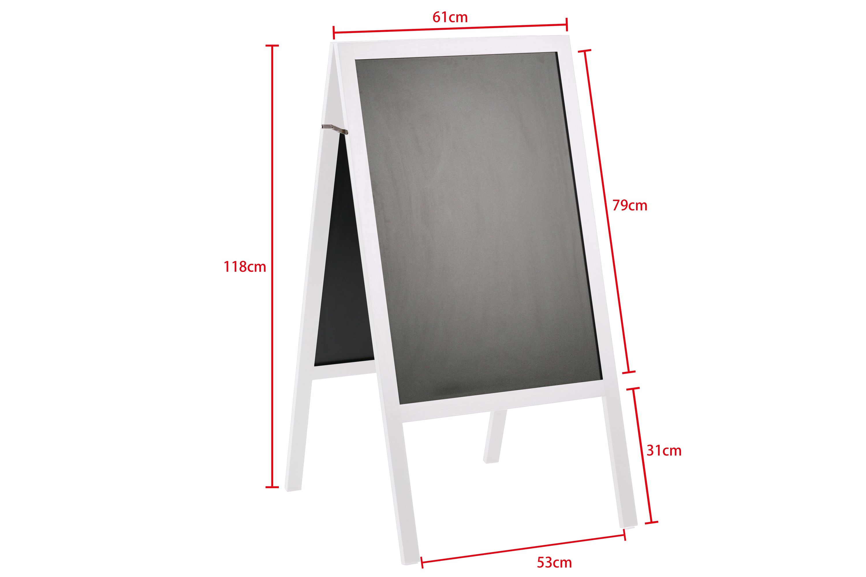 Kundenstopper Kreidetafel 118 x 61 cm weiss