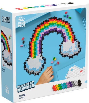 Plus-Plus Puzzle By Number Regnbue og Enhjørning 500 Deler