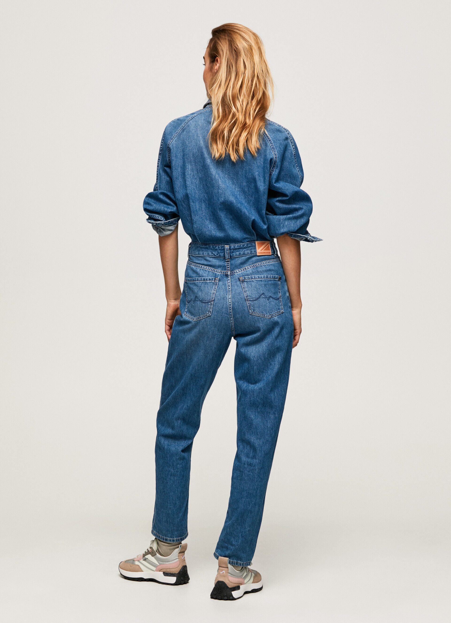 MACACÃO LONGO DE ALGODÃO JEANS - jeans