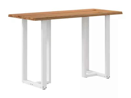Table de bar marron clair bois de chêne massif rectangulaire