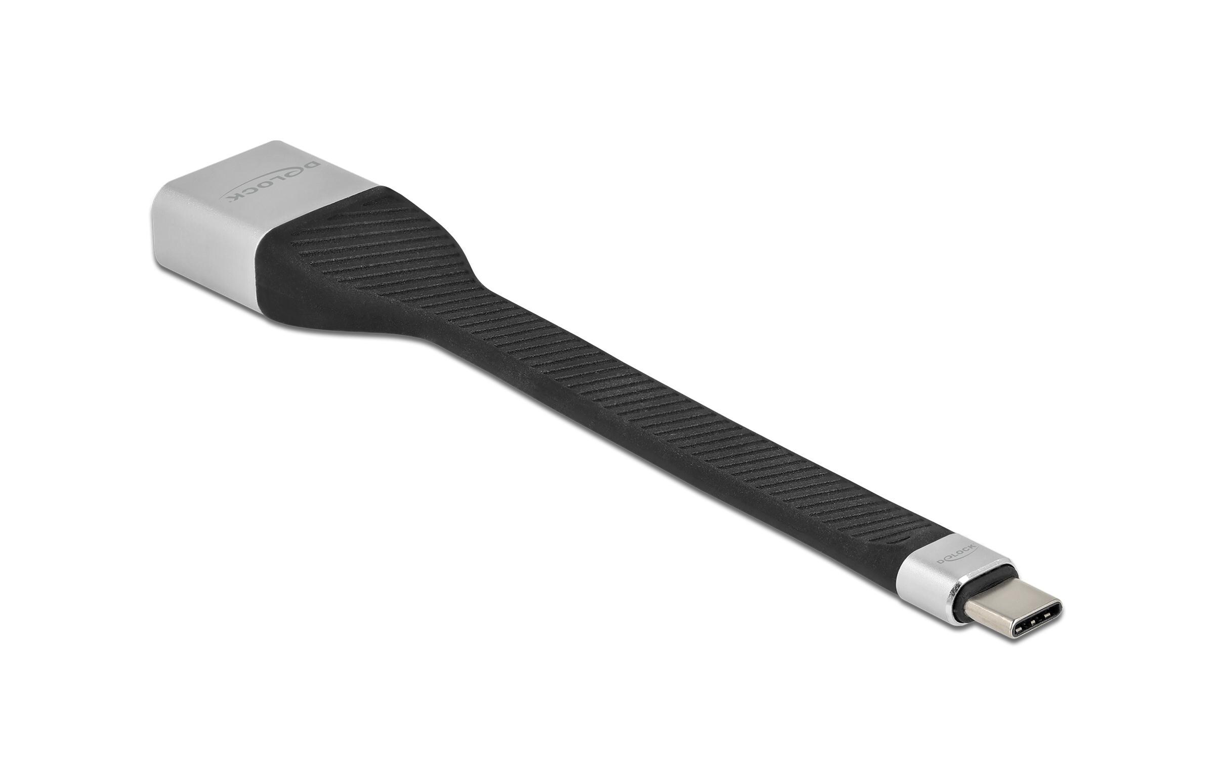 Kabel FPC Flachbandkabel USB Type-C - DisplayPort, 0.14 mDelock FPC Flachbandkabel USB Type-C zu DisplayPort (DP Alt Mode) 4K 60 Hz 14 cm