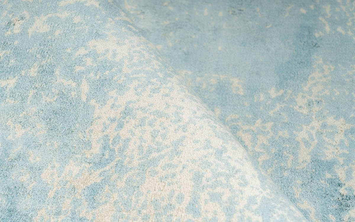 Kurzflorteppich DOLCE VITA 100 - petrol - handgewebt - 80x150 cm