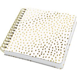 Carnet à spirale Jolie Inspire Square 'Golden Rain'
