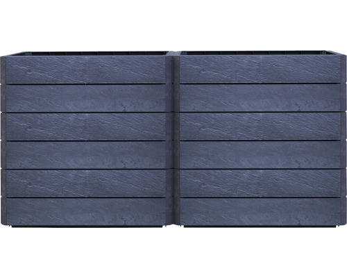 Klassieke verhoogde tuinbak GARANTIA ERGO Vario 2 incl. Flora waterbesparend systeem 120 x 80 x 75 cm steen