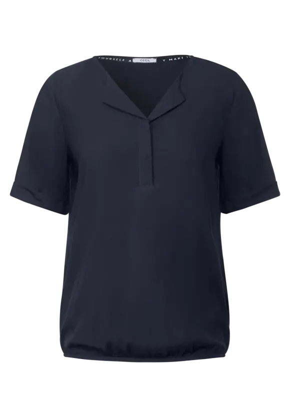 Bluse mit Klappkragen - universal blue