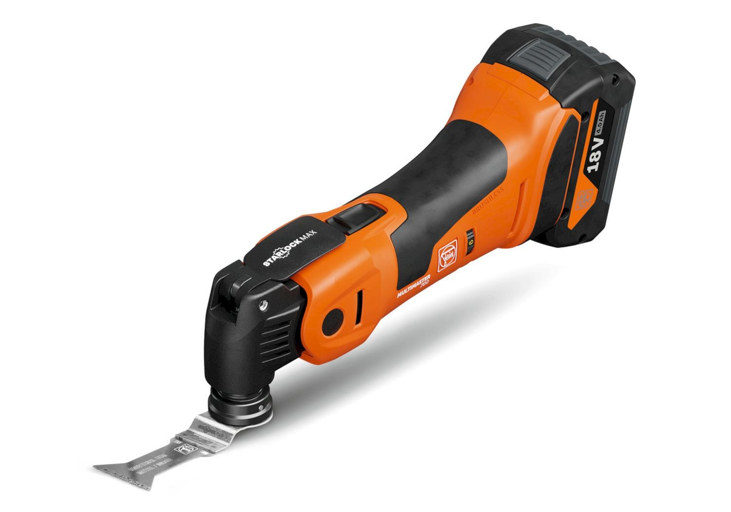 Fein AMM700 Multimaster Max Top 18V Li-ion Accu Multitool set (1x 4.0Ah) in L-Boxx incl. 60-Delige accessoires set