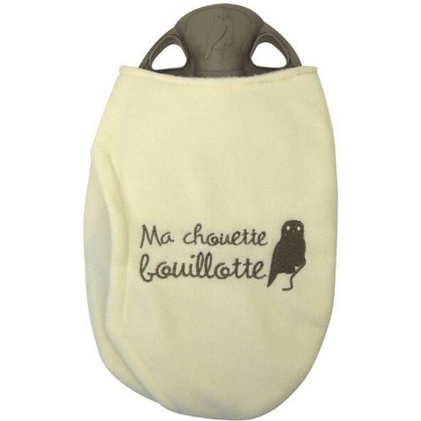 Bouillotte - forme galette - Ma cChouette Bouillotte - housse polaire