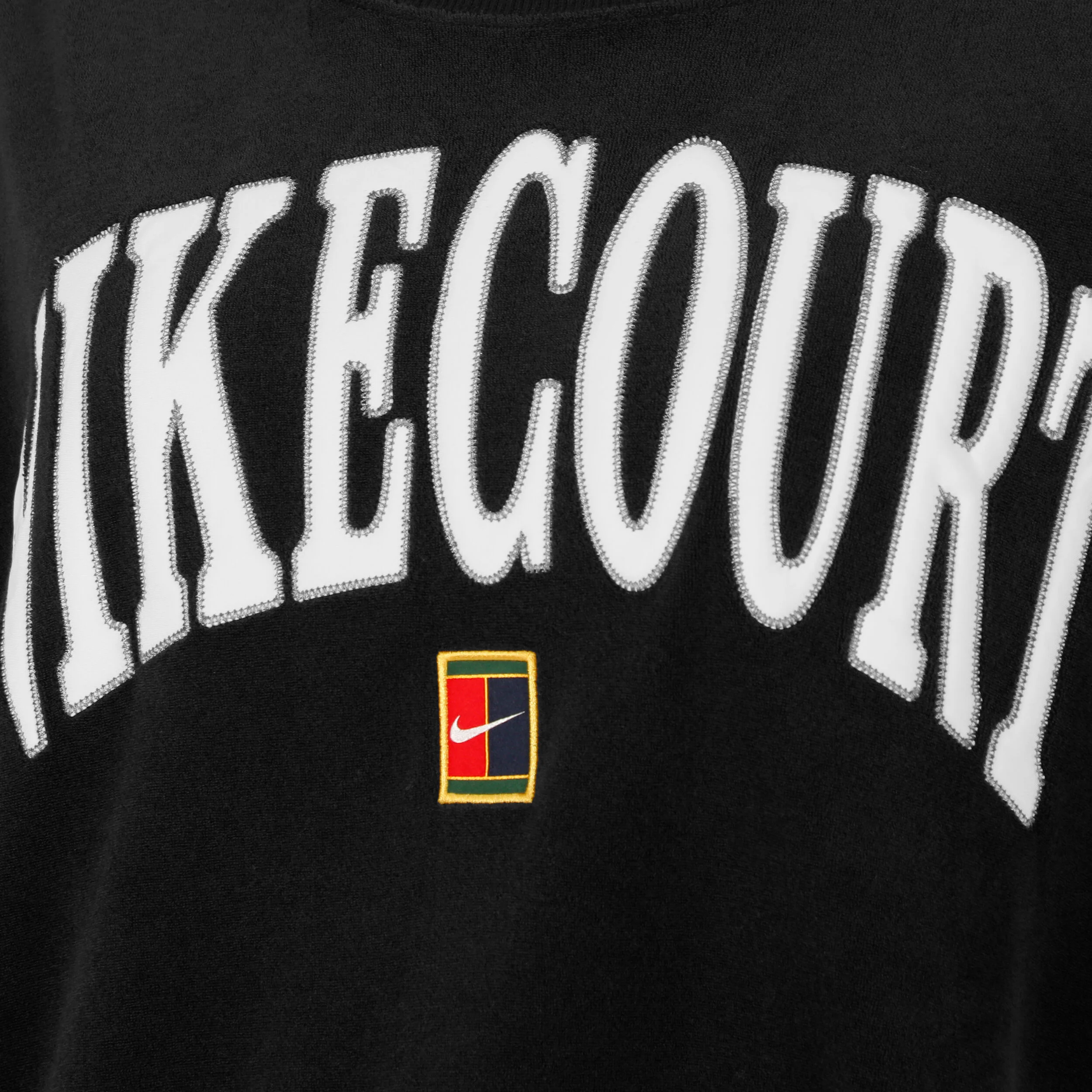 Nike Court Heritage Fleece GFX Crew Sweat-shirt Femmes - Noir