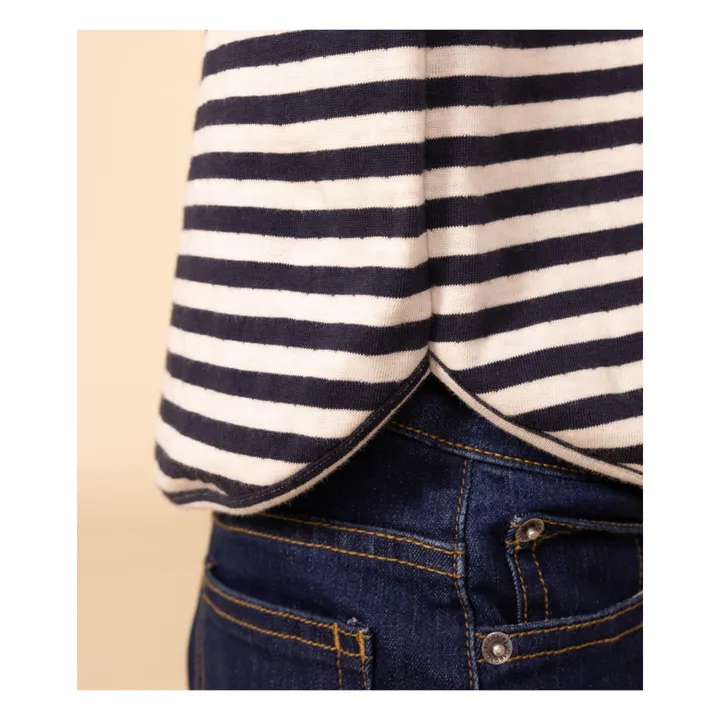 Petit Bateau Marinière Coton Bio | Bleu marine