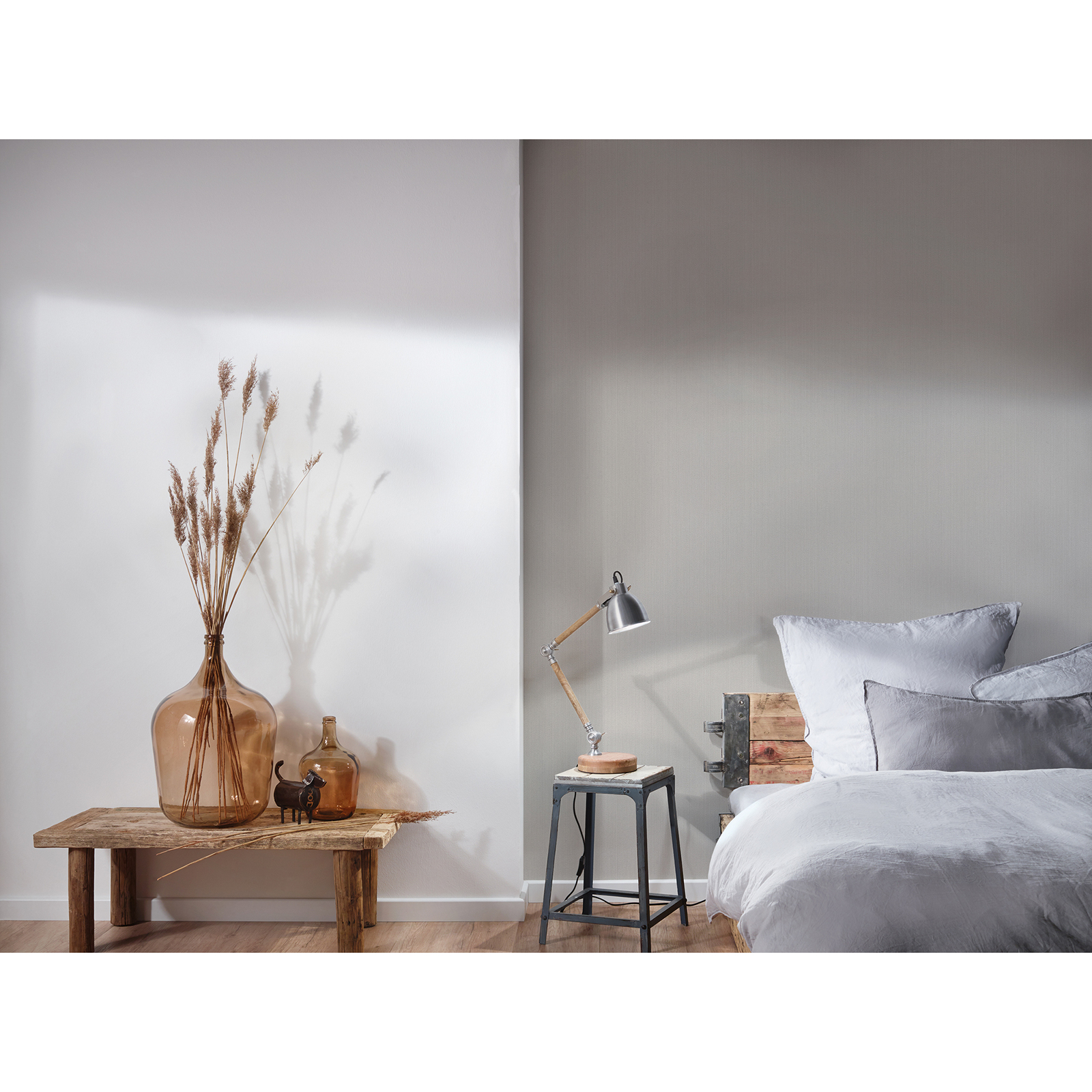 Vliestapete - Uni - taupe - 10 Meter