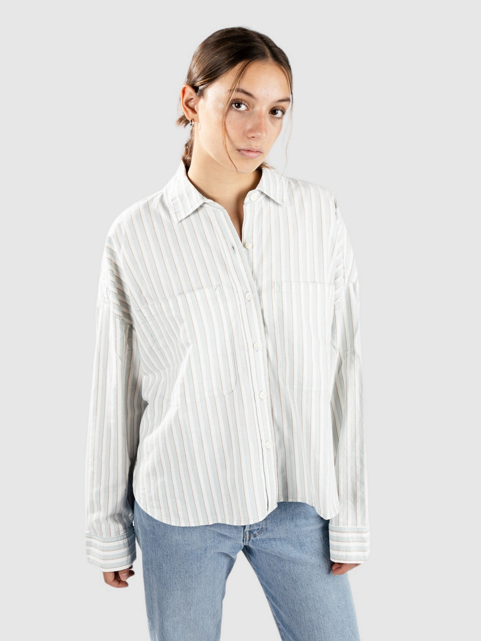 Vans Antica Boxy Shirt gray mist