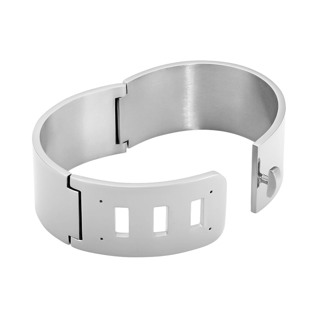 Bracelet Manchette Japon Acier Blanc