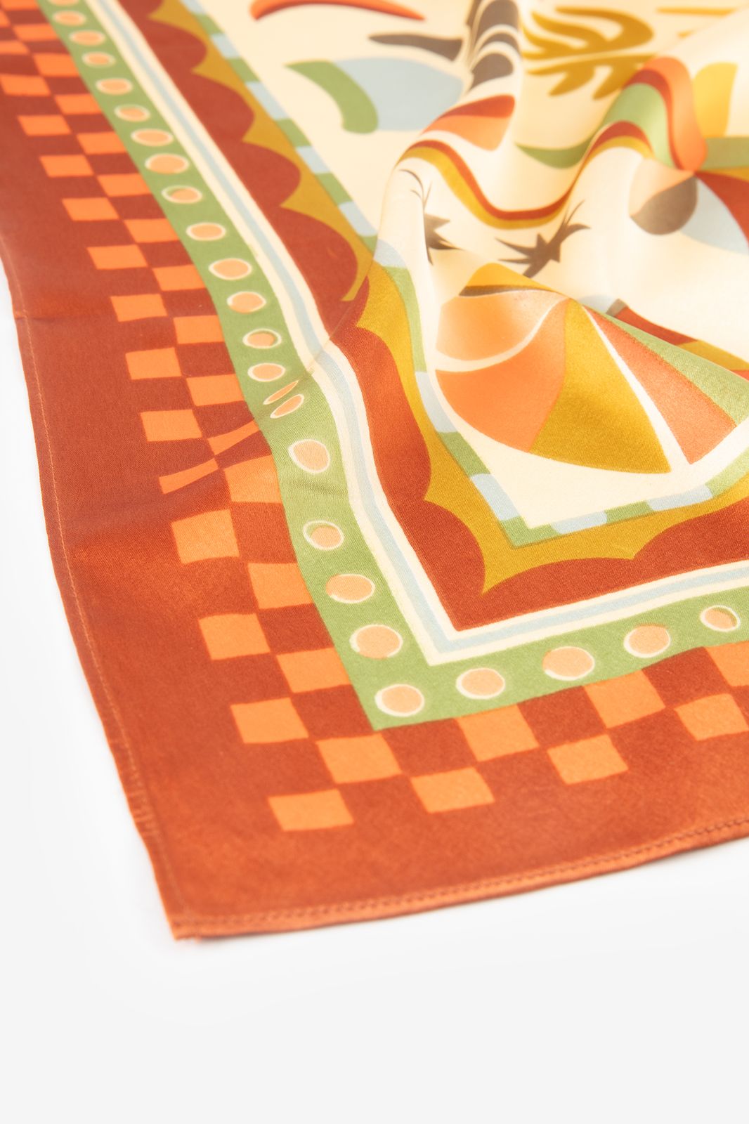 Bruine sjaal met print