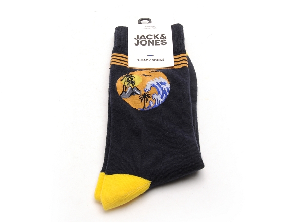 Jack and jones famille accessoires jachunter dot view sock jaune