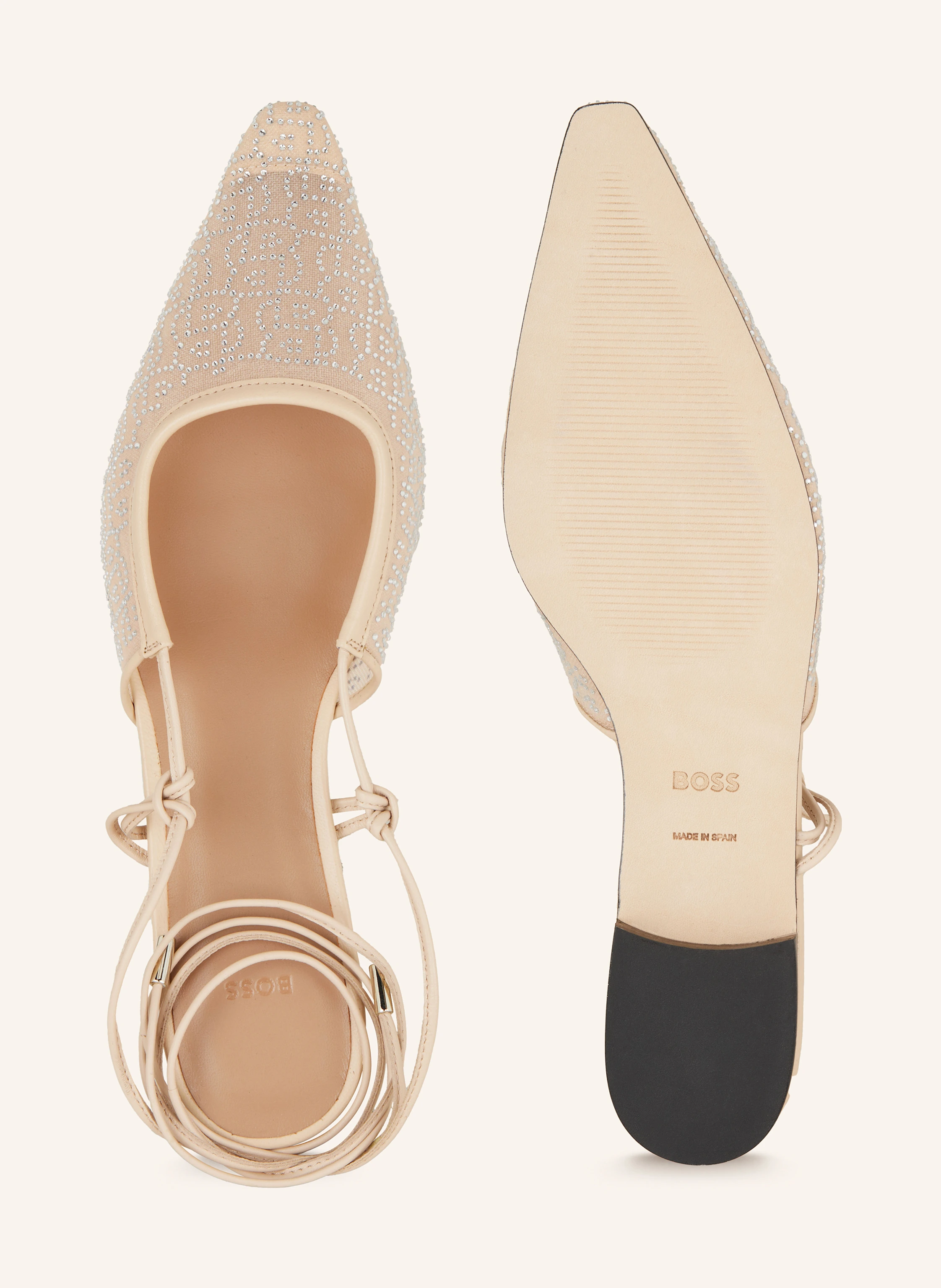 BOSS Mules CHARLIZE mit Schmucksteinen
