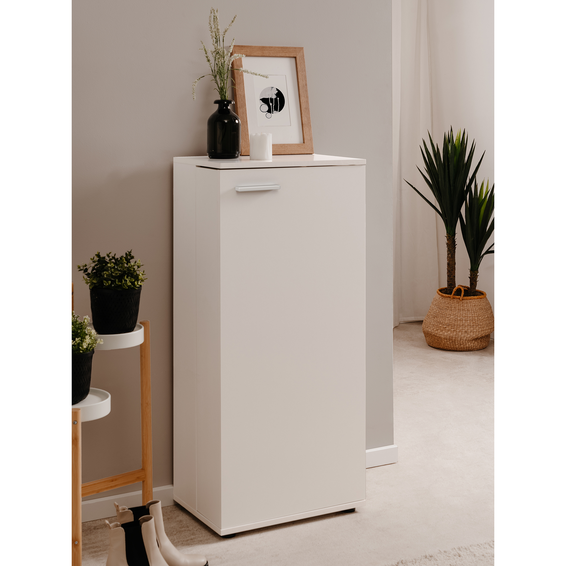 Schuhschrank SATOS - weiß - 4 Einlegeböden