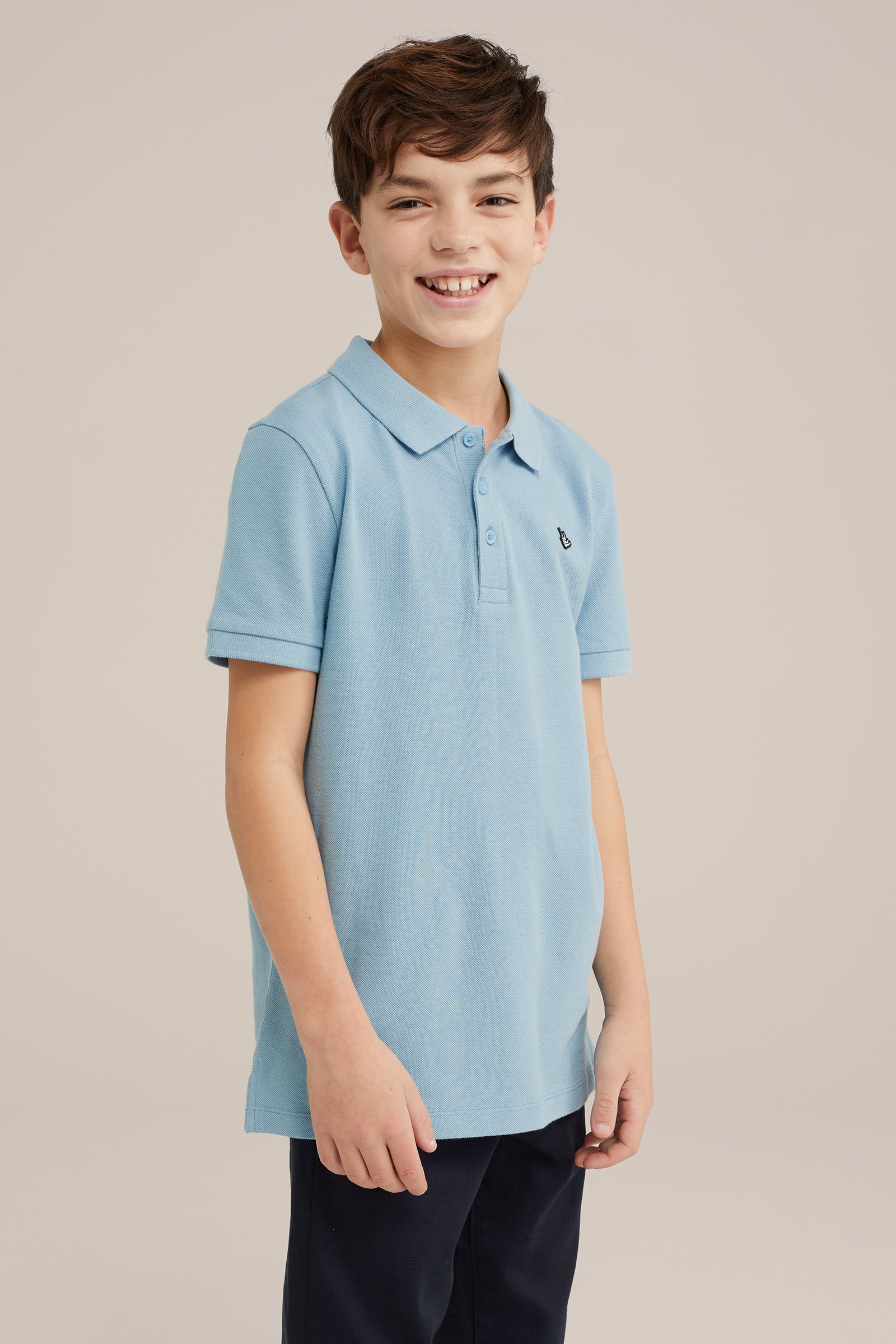 Jongens polo WE Fashion IJsblauw