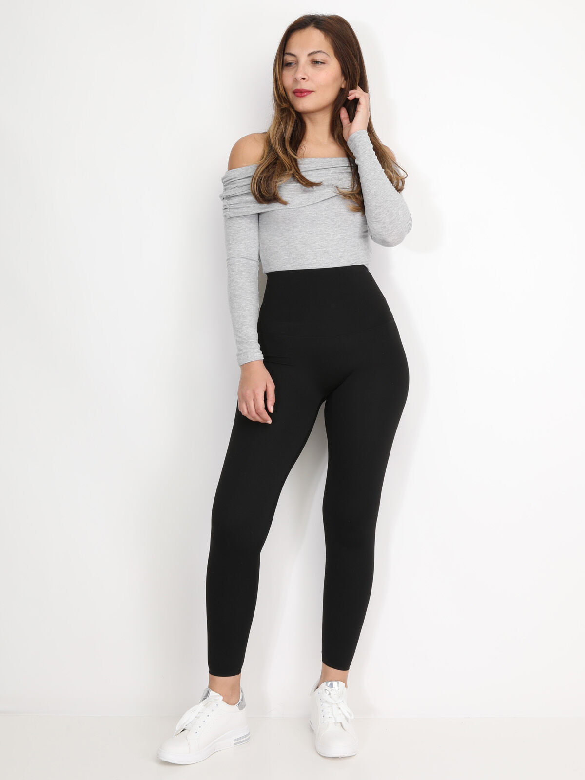 Legging stretch taille haute- Noir
