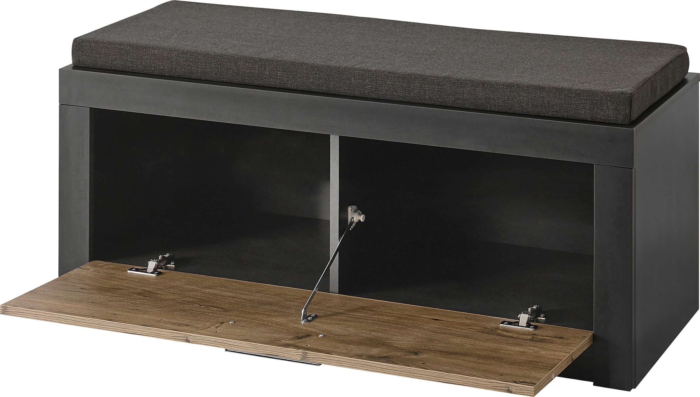INOSIGN Schuhbank »Brügge, Garderobenbank mit Klappe und Sitzkissen, moderne Sitzbank« inkl. Sitzkissen, Breite ca. 107 cm